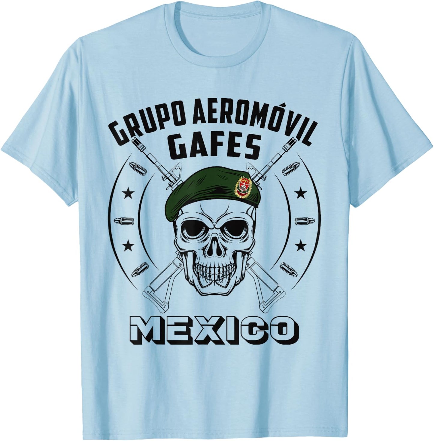 GAFES Mexico Special Force Military Fuerzas Especiales T-Shirt - T-Shirt | Light Blue