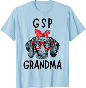 GSP Grandma German Shorthaired Pointer Dog Nana Mother's Day T-Shirt - T-Shirt | Light Blue