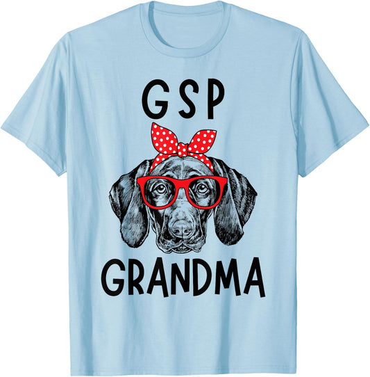 GSP Grandma German Shorthaired Pointer Dog Nana Mother's Day T-Shirt - T-Shirt | Light Blue