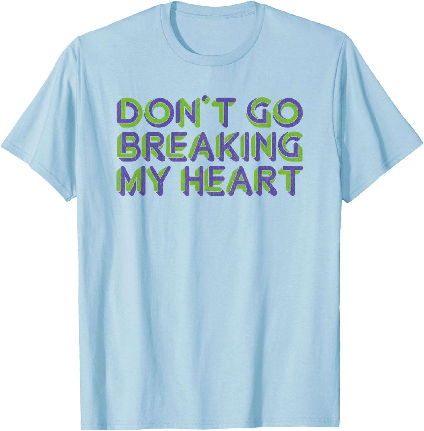 Official Elton John Don't Go Breaking My Heart T-Shirt - T-Shirt | Light Blue