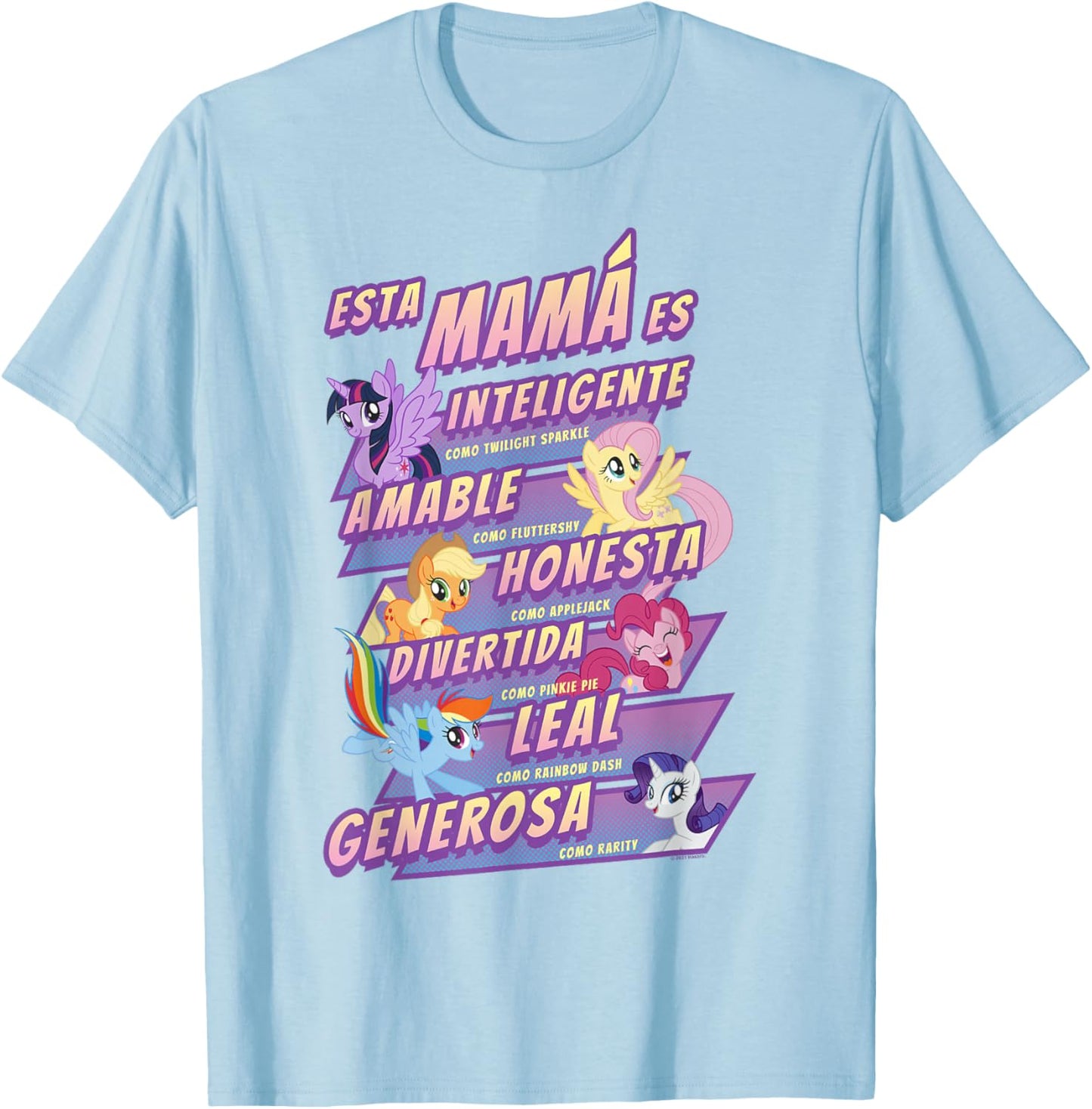 My Little Pony: Friendship Is Magic Mother's Day Spanish T-Shirt - T-Shirt | Light Blue
