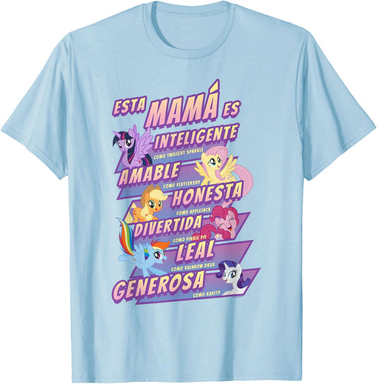 My Little Pony: Friendship Is Magic Mother's Day Spanish T-Shirt - T-Shirt | Light Blue