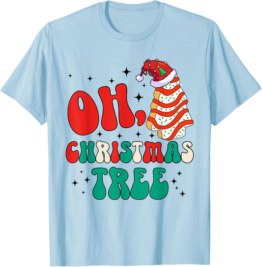 Oh Christmas Tree Cakes Debbie Becky Jen Cake Lovers Xmas T-Shirt - T-Shirt | Light Blue