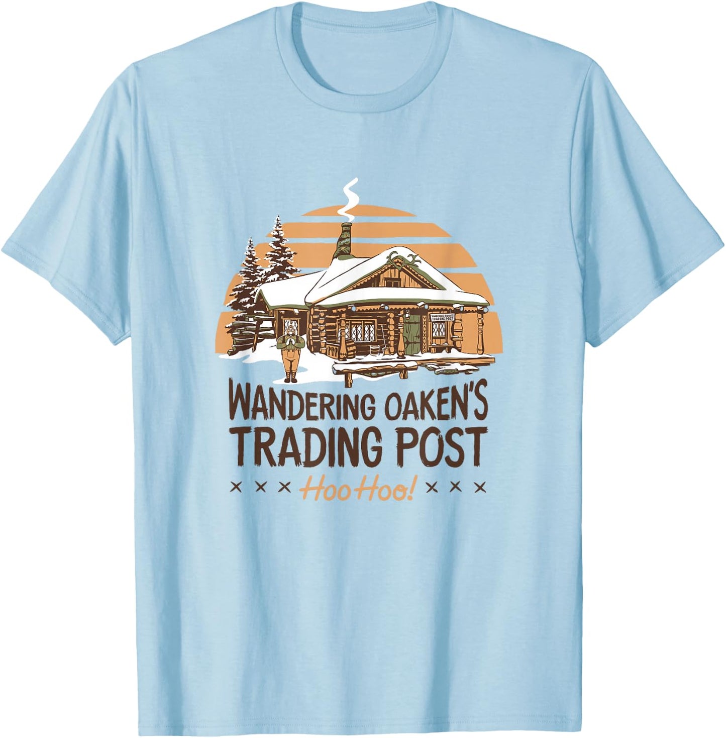 Disney Frozen Wandering Oaken's Trading Post Hoo Hoo! Poster T-Shirt - T-Shirt | Light Blue