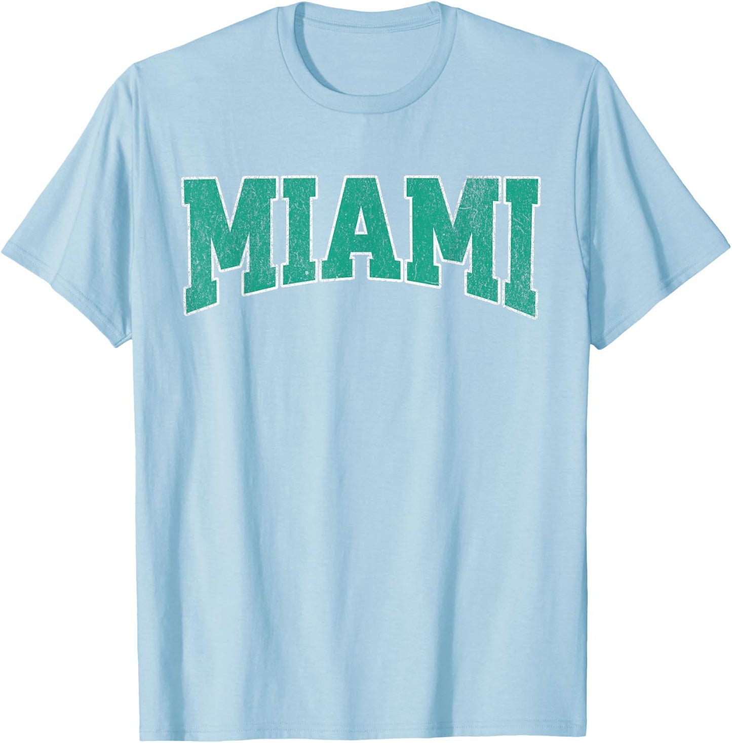 Miami Vintage City T-Shirt - T-Shirt | Light Blue