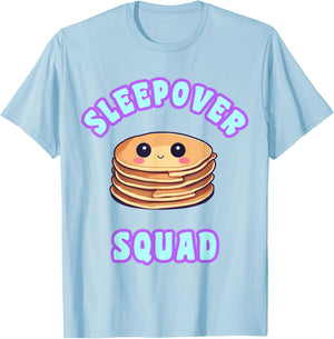 Sleepover Party Squad Kawaii Pizza Tea Slumber Kit T-Shirt - T-Shirt | Light Blue