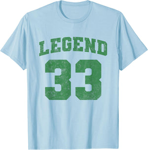 Legend 33, Grunge Sport T-Shirt - T-Shirt | Light Blue