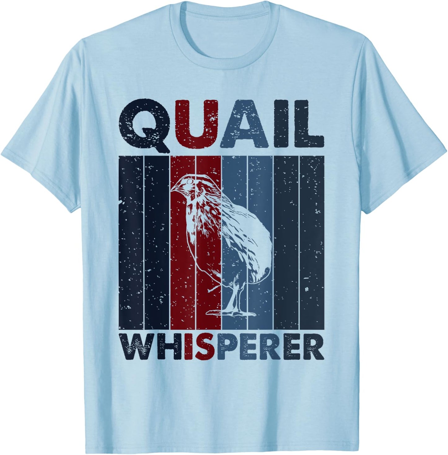 Hunting Dad Mom Whisperer - Hunter Vintage Quail T-Shirt - T-Shirt | Light Blue