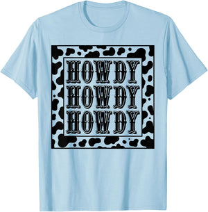 Cowgirl Outfit Women Cowboy Rodeo Girl Western Country Howdy T-Shirt - T-Shirt | Light Blue