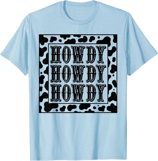 Cowgirl Outfit Women Cowboy Rodeo Girl Western Country Howdy T-Shirt - T-Shirt | Light Blue