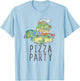 Teenage Mutant Ninja Turtles Vintage Pizza Party Group T-Shirt - T-Shirt | Light Blue