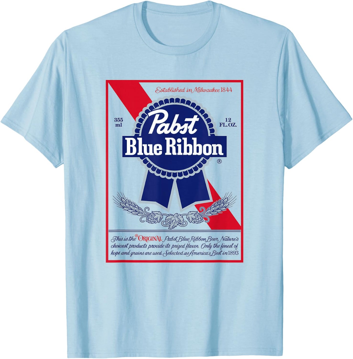 Pabst Blue Ribbon Classic T-Shirt - T-Shirt | Light Blue