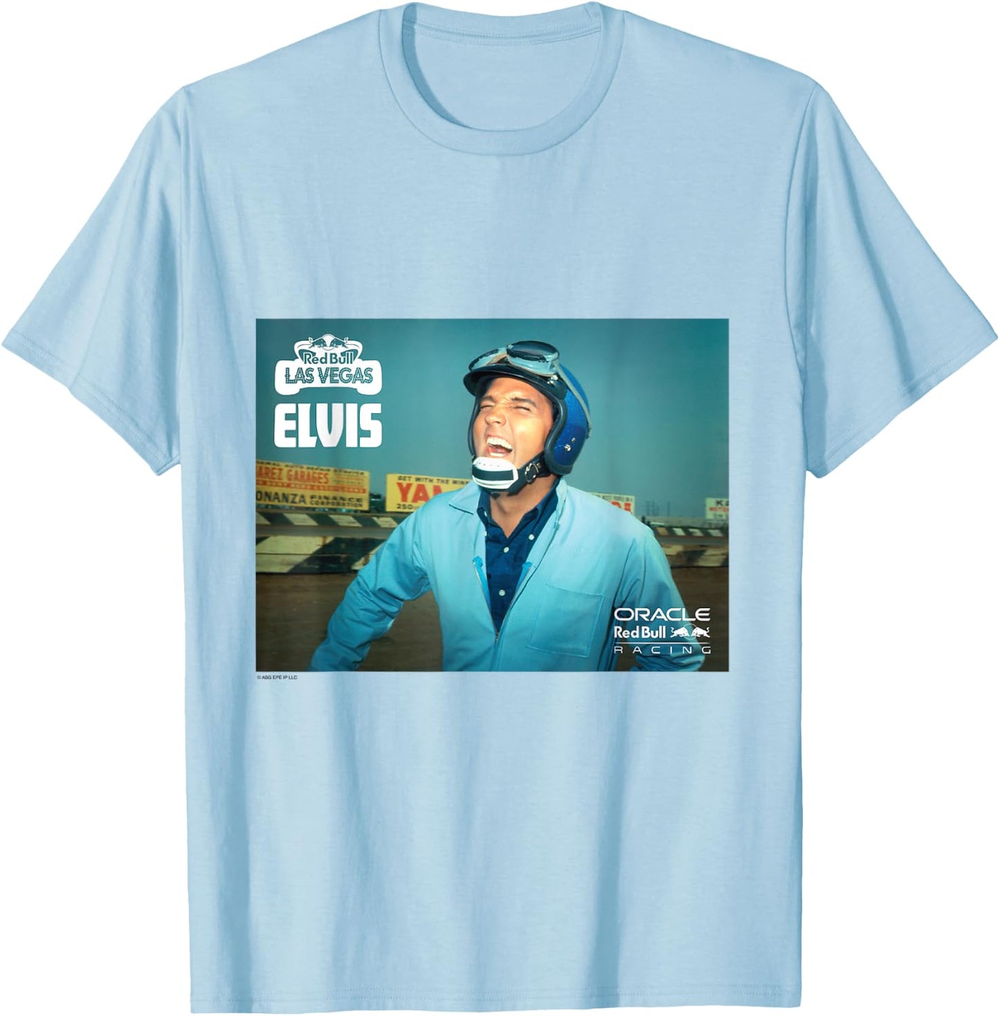 Elvis Presley x Oracle Red Bull Racing Vintage Racing T-Shirt - T-Shirt | Light Blue