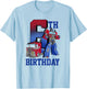 Transformers Optimus Prime 6th Birthday Gradient Fill Poster T-Shirt - T-Shirt | Light Blue