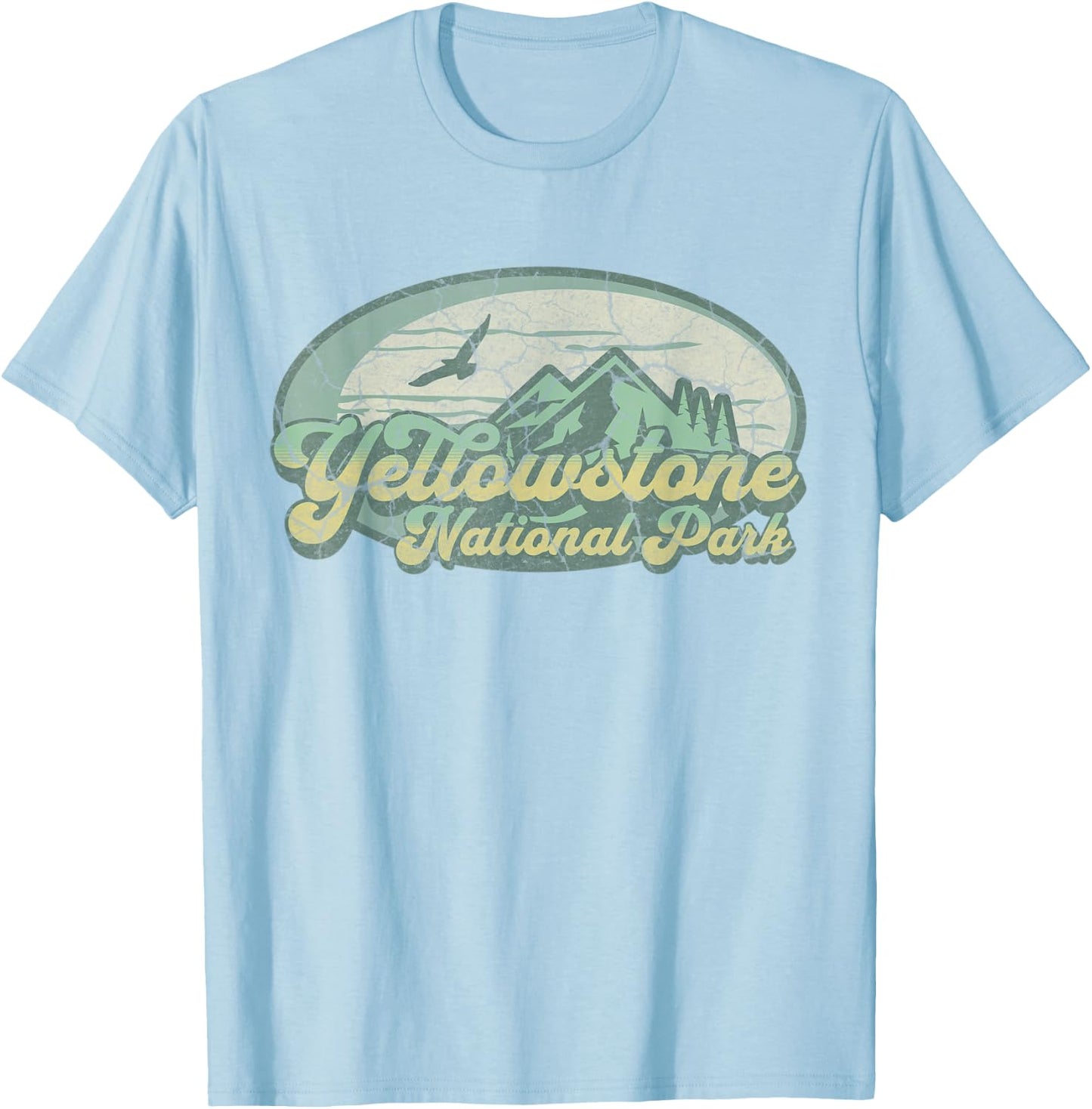 Yellowstone National Park Wyoming Nature Hiking Outdoors T-Shirt - T-Shirt | Light Blue