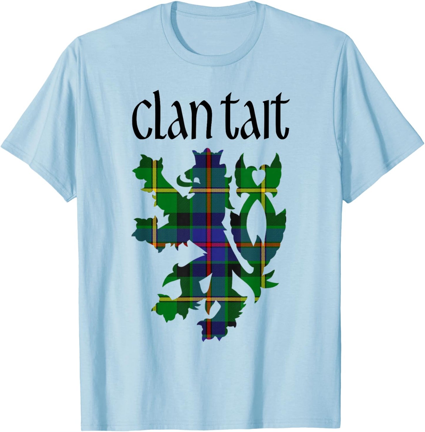 Clan Tait Tartan Scottish Family Name Scotland Pride T-Shirt - T-Shirt | Light Blue