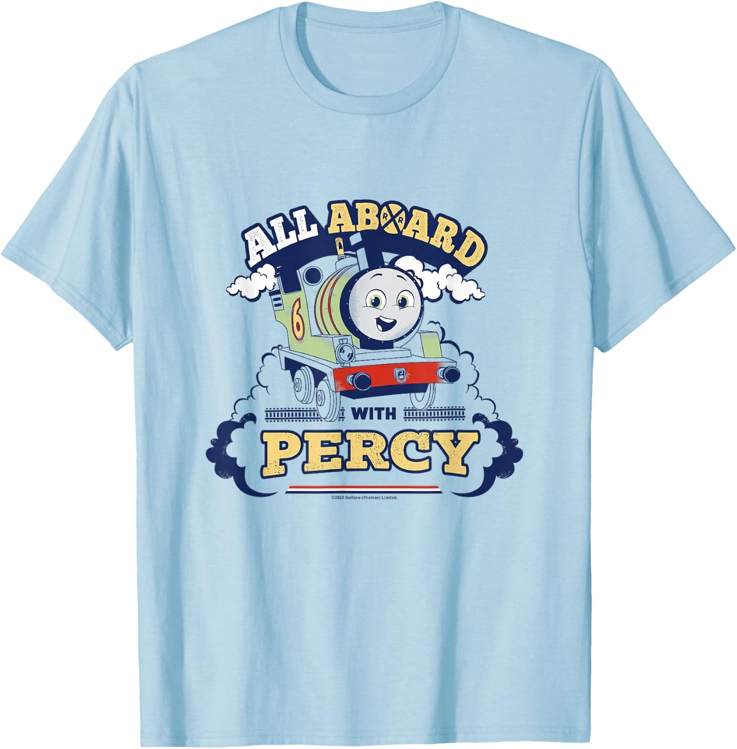 Thomas & Friends - All on Board with Percy T-Shirt - T-Shirt | Light Blue