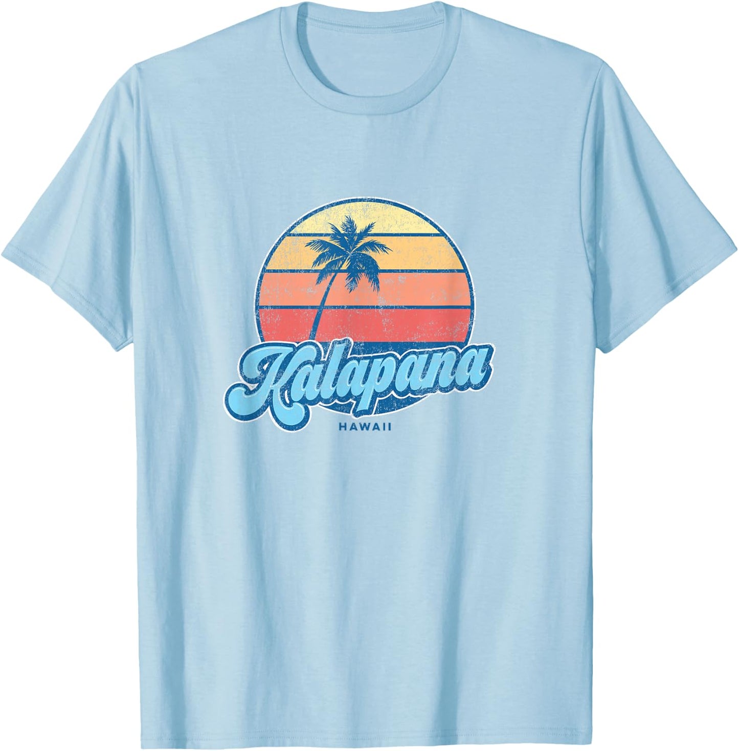 Vintage Kalapana Hawaii HI Classic 70s Retro Surfer T-Shirt - T-Shirt | Light Blue