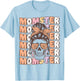 Funny Momster Spooky Mama Groovy Halloween Costume for Moms T-Shirt - T-Shirt | Light Blue