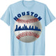 Houston Baseball Team: Fans of Space City Houston Baseball T-Shirt - T-Shirt | Light Blue