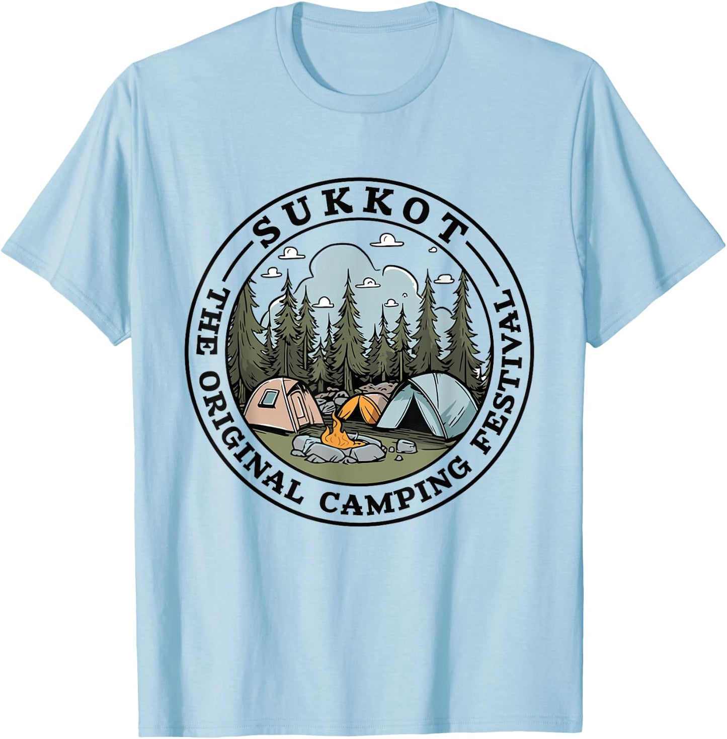 The Original Camping Festival SUKKOT T-Shirt - T-Shirt | Light Blue