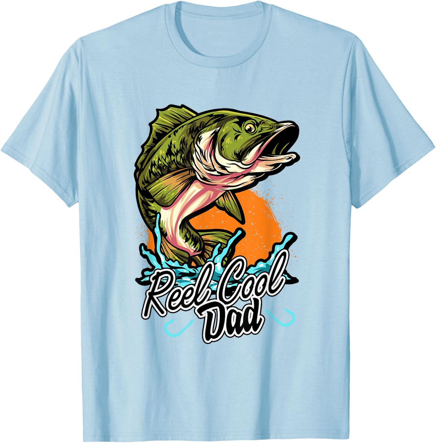 Funny Reel Fishing Fish Fisherman Fathers Dad Angling Angler T-Shirt - T-Shirt | Light Blue