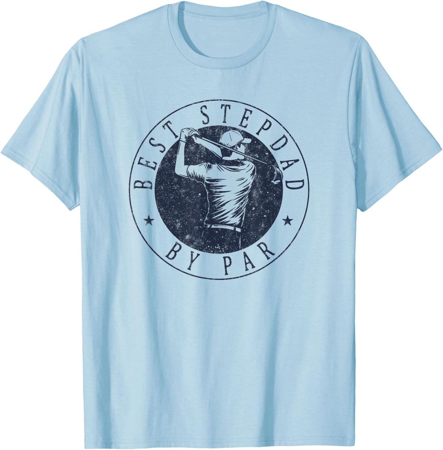 Best Stepdad By Par Funny Golf Father's Day Stepfather T-Shirt - T-Shirt | Light Blue