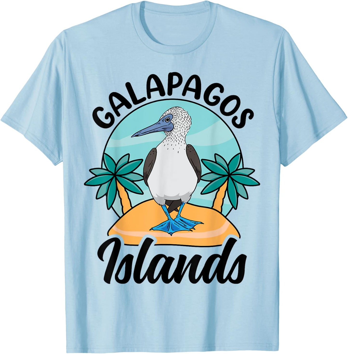 Galapagos Islands Blue Bird Seabird Lover T-Shirt - T-Shirt | Light Blue