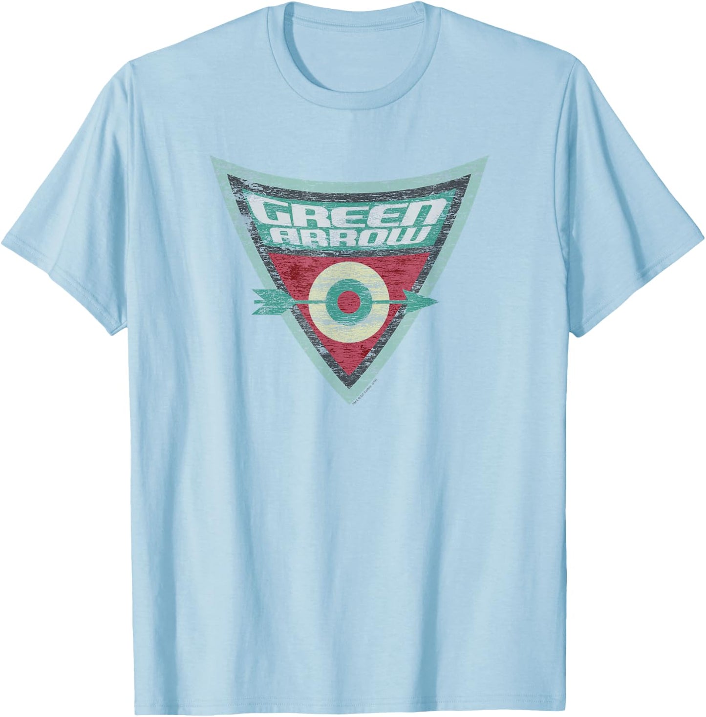 Batman: The Brave and the Bold Green Arrow Shield T-Shirt - T-Shirt | Light Blue