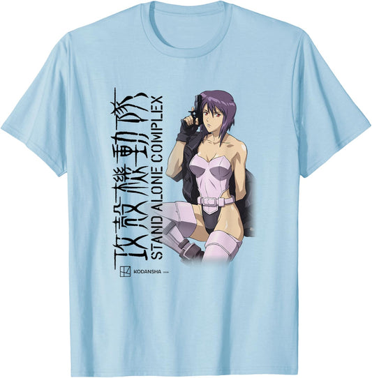 Ghost in the Shell: Stand Alone Complex Motoko Profile T-Shirt - T-Shirt | Light Blue