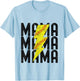 Softball Mama Lighting Softball Mothers Day T-Shirt - T-Shirt | Light Blue