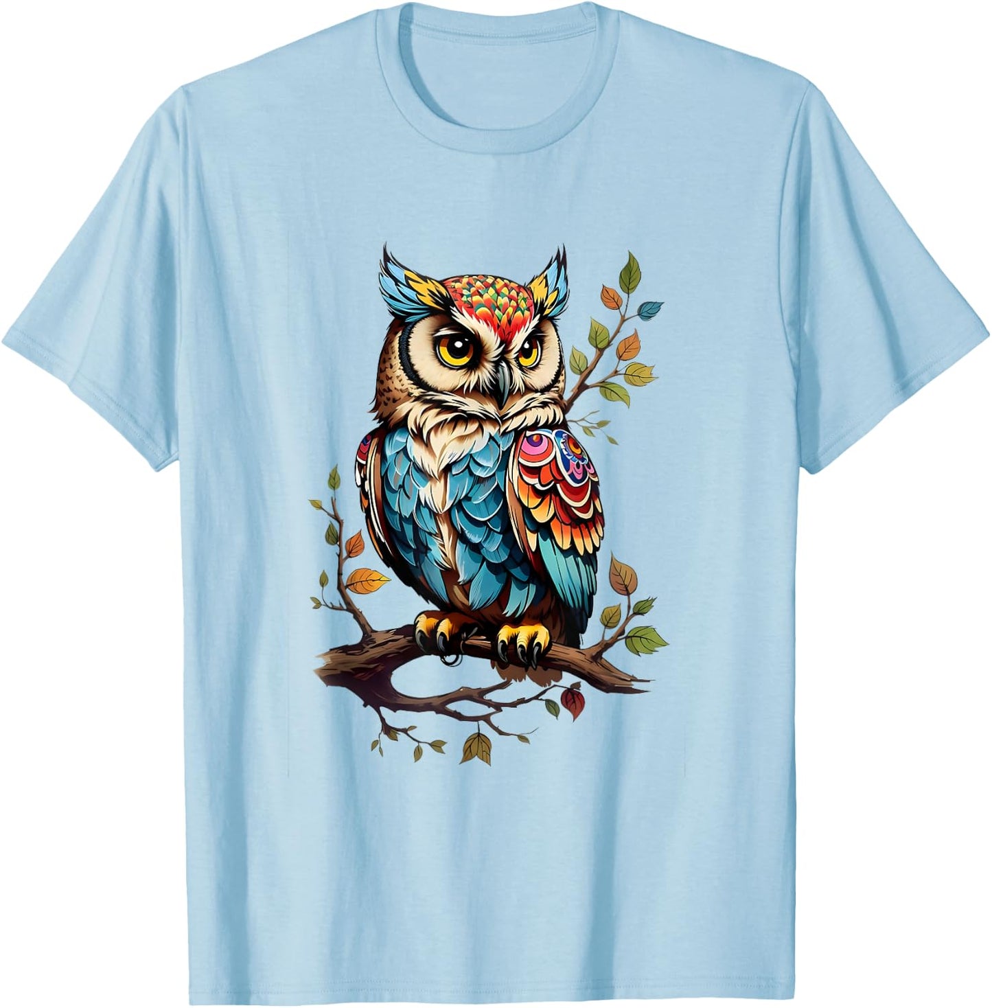 Owl lovers shirt, owl girls, kids owl, women owl, girls owl T-Shirt - T-Shirt | Light Blue