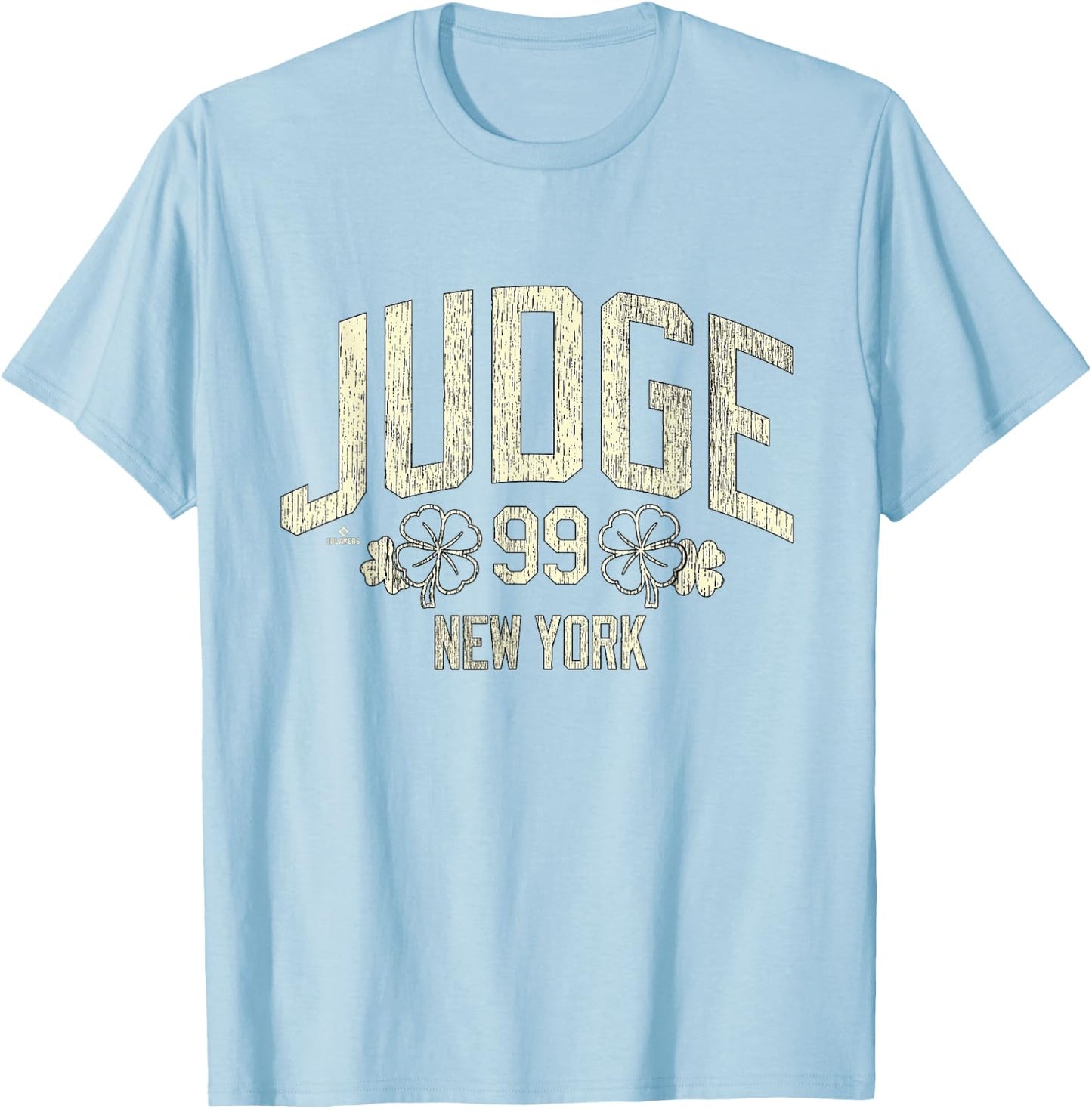 Aaron Judge New York Baseball St. Patrick's Day Clover T-Shirt - T-Shirt | Light Blue