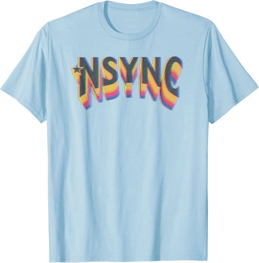 NSYNC Official Rainbow Fade T-Shirt - T-Shirt | Light Blue