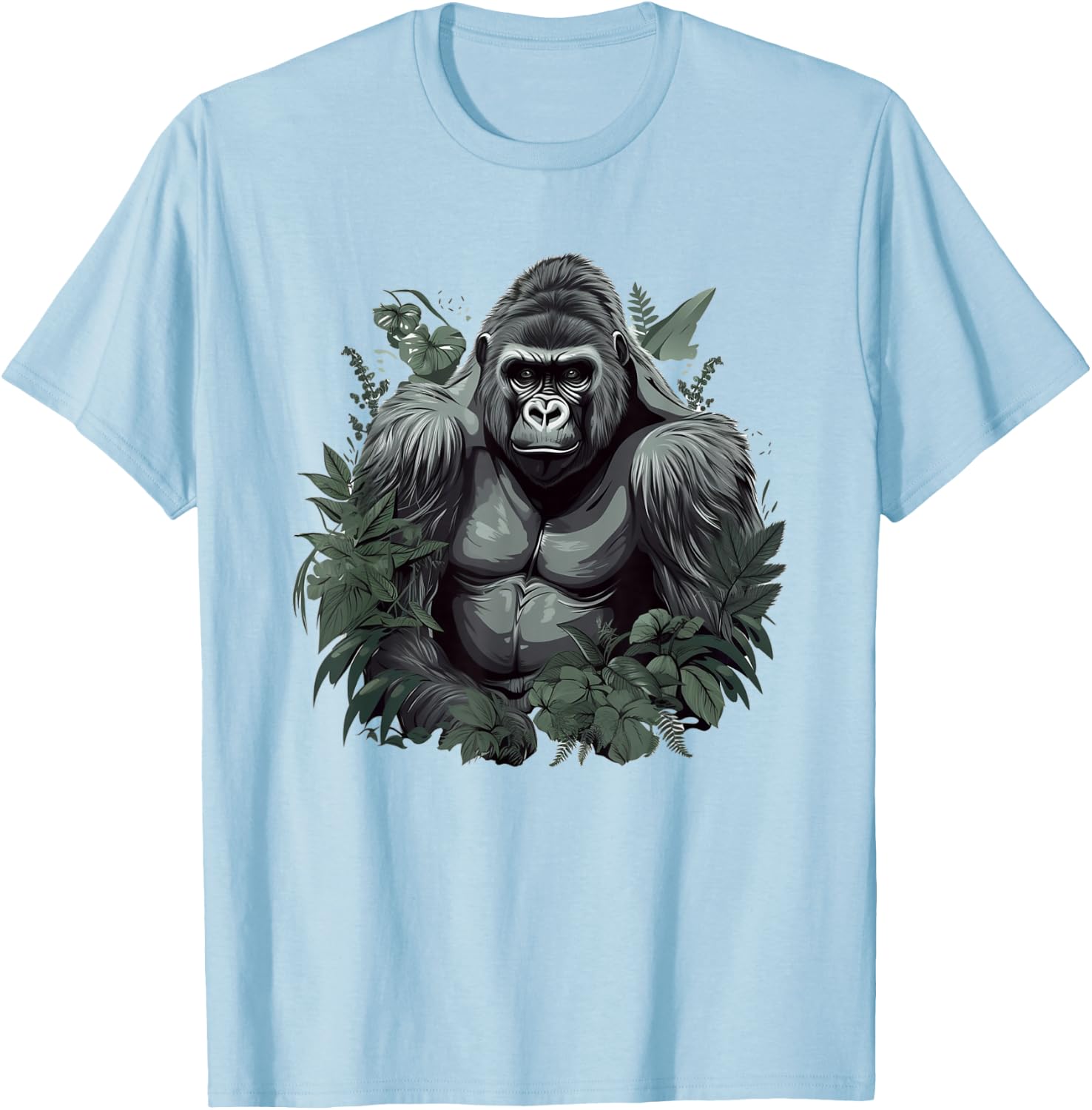Gorilla Art Women Kids Primate Gorilla Lover T-Shirt - T-Shirt | Light Blue