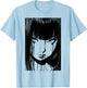Creepy Japanese Anime Manga Horror | Pastel Goth Grunge T-Shirt - T-Shirt | Light Blue