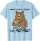 Bear Drink Margarita What Day Is Today Who Cares I'm Retired T-Shirt - T-Shirt | Light Blue