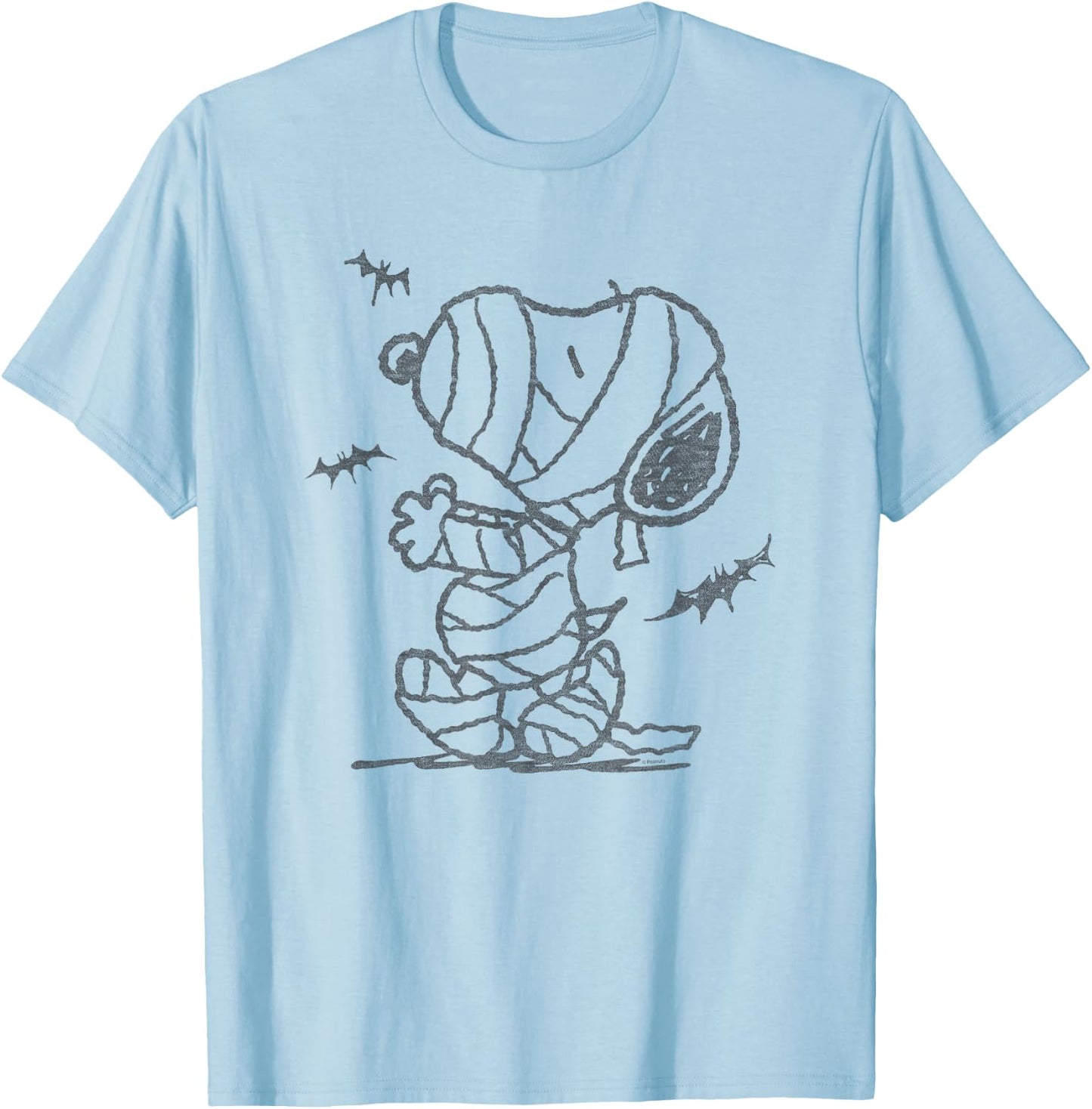 Peanuts - Snoopy Mummy And Bats T-Shirt - T-Shirt | Light Blue