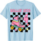 Rolling Into 4 Years Old Roller Skating Girl 4th Birthday T-Shirt - T-Shirt | Light Blue