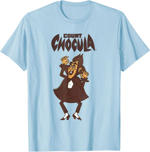 Count Chocula Spooky Epic Pose Vintage Big Chest Portrait T-Shirt - T-Shirt | Light Blue
