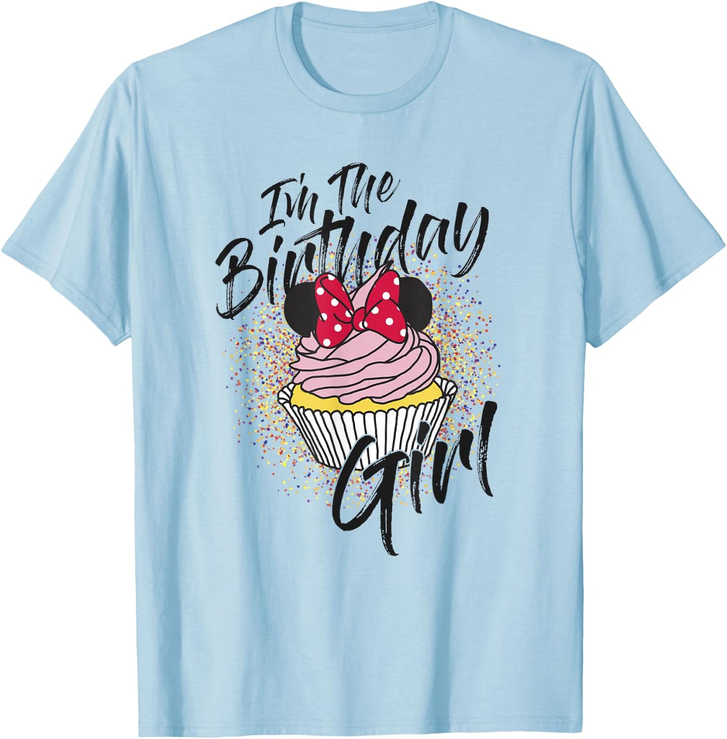 Disney Minnie Mouse I'm The Birthday Girl Cupcake Small T-Shirt - T-Shirt | Light Blue