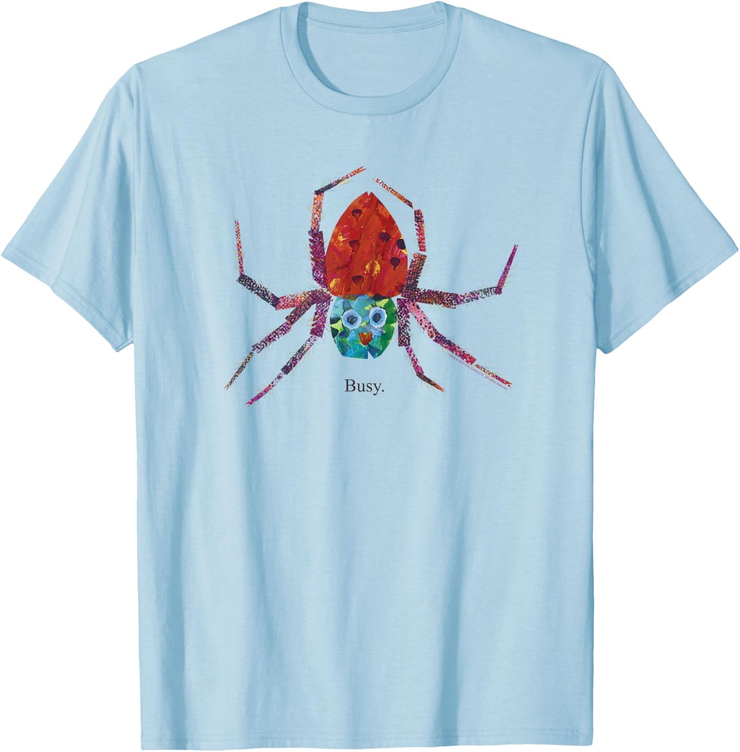 Eric Carle The Very Busy Spider Children's Book T-Shirt - T-Shirt | Light Blue