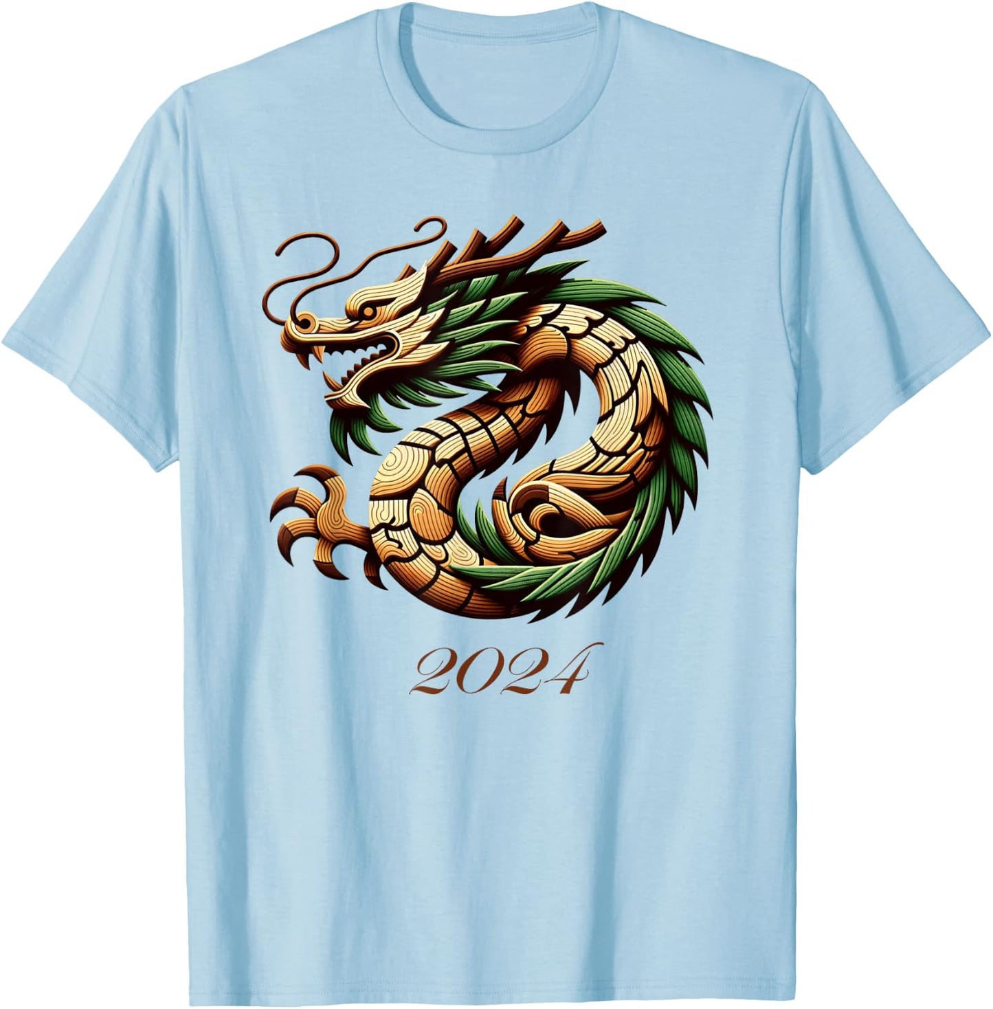 Year of the Wood Dragon 2024 T-Shirt - T-Shirt | Light Blue