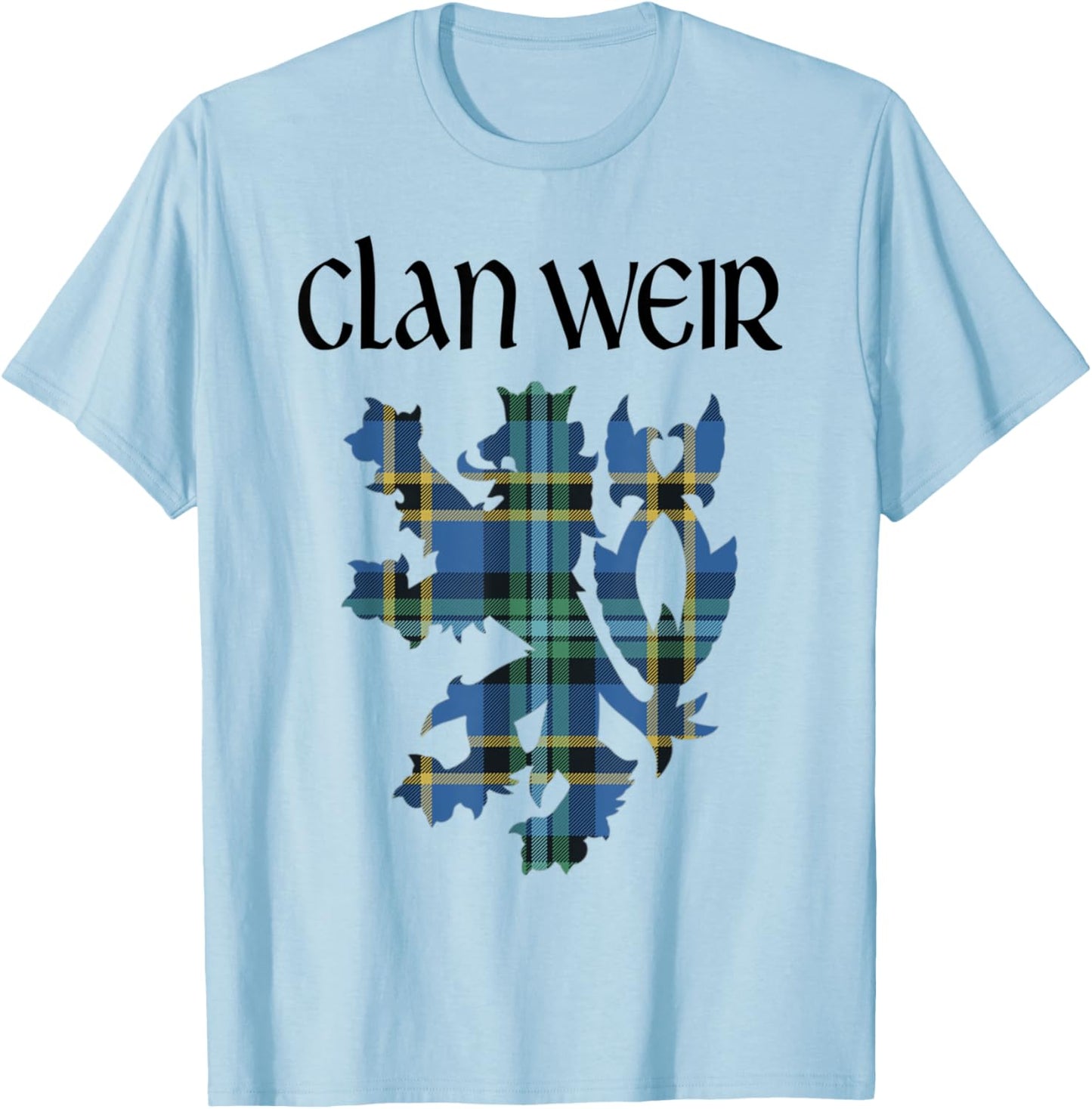Clan Weir Tartan Scottish Family Name Scotland Pride T-Shirt - T-Shirt | Light Blue