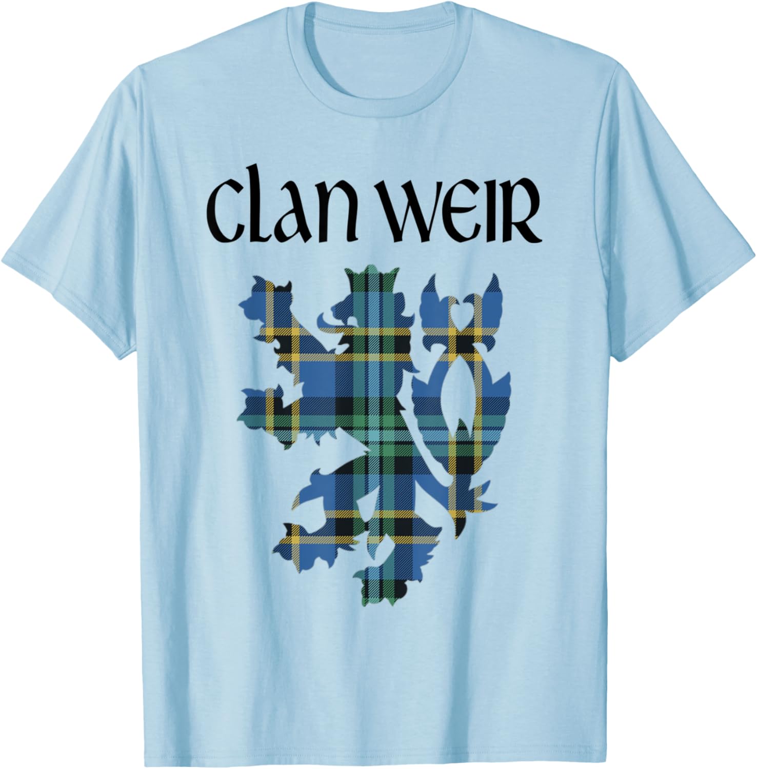 Clan Weir Tartan Scottish Family Name Scotland Pride T-Shirt - T-Shirt | Light Blue