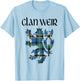 Clan Weir Tartan Scottish Family Name Scotland Pride T-Shirt - T-Shirt | Light Blue