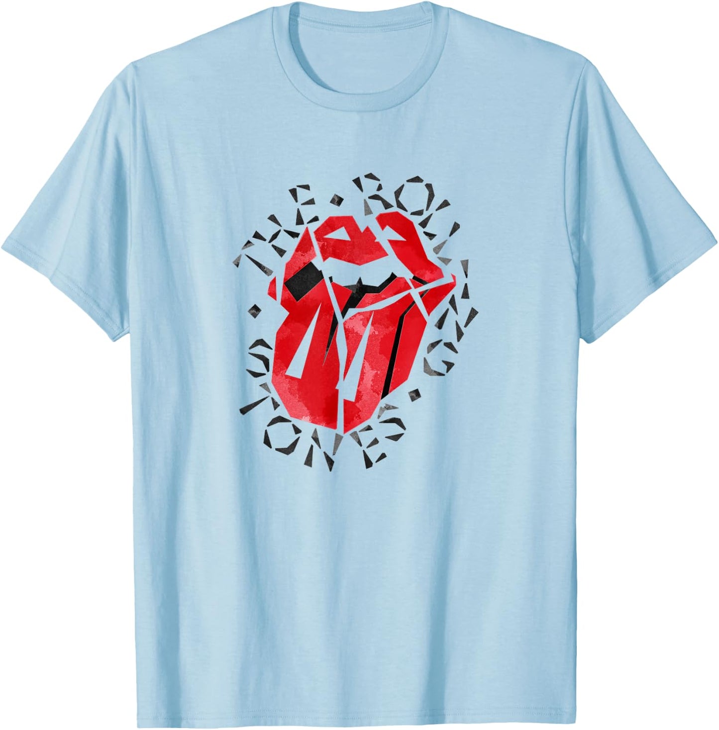 Official The Rolling Stones HD Logo T-Shirt - T-Shirt | Light Blue