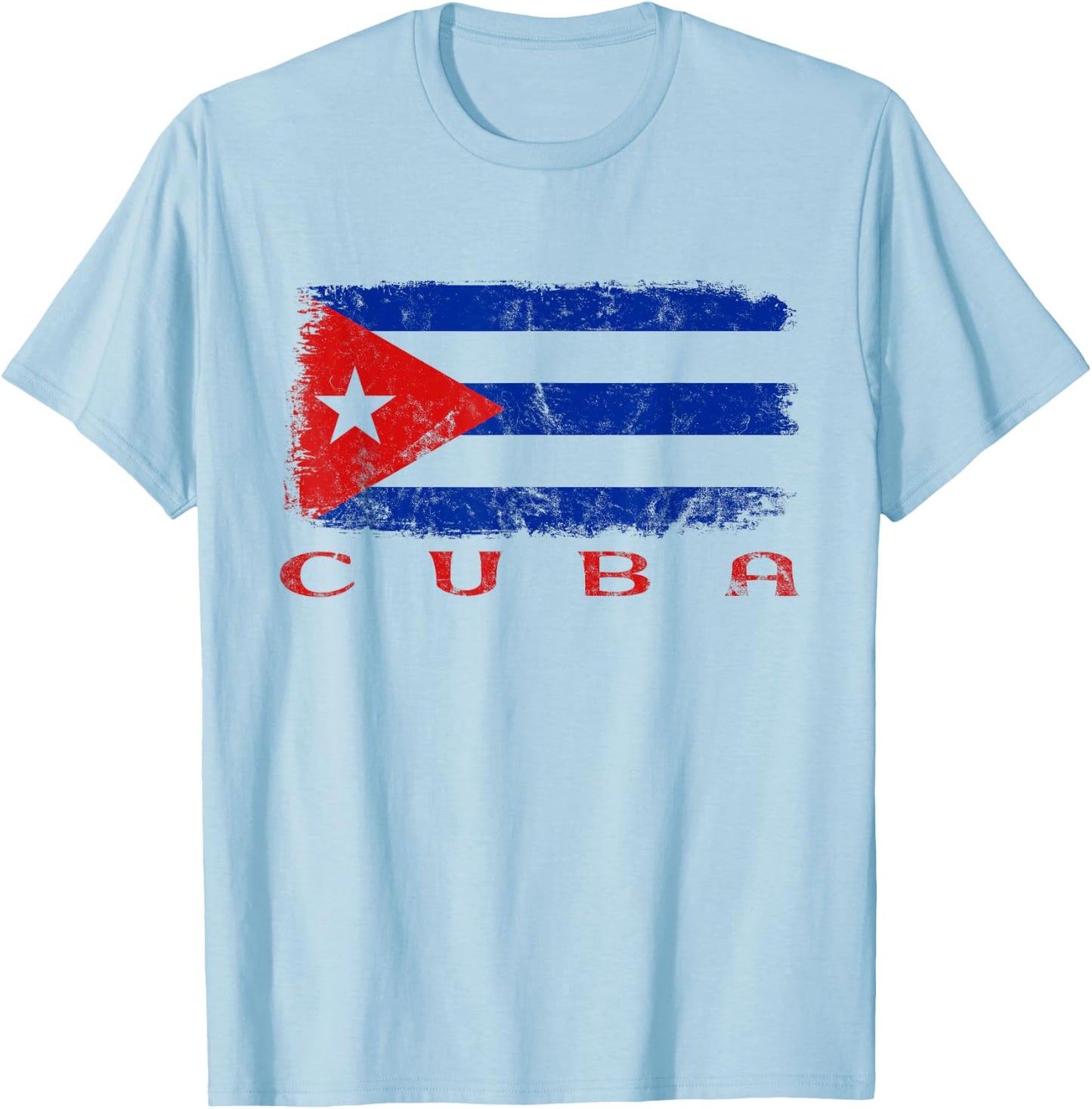 Cuba Flag, Cuba Travel, Cuba Holiday, Cuban, Cuba T-Shirt - T-Shirt | Light Blue