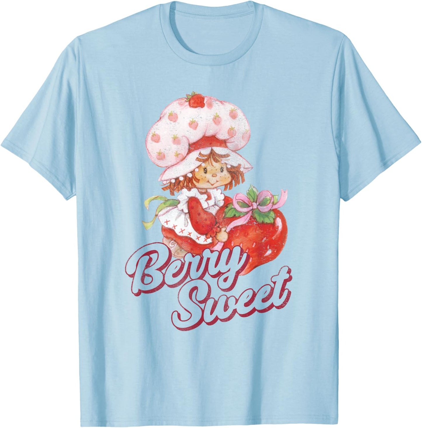 Strawberry Shortcake Vintage Berry Sweet Poster T-Shirt - T-Shirt | Light Blue