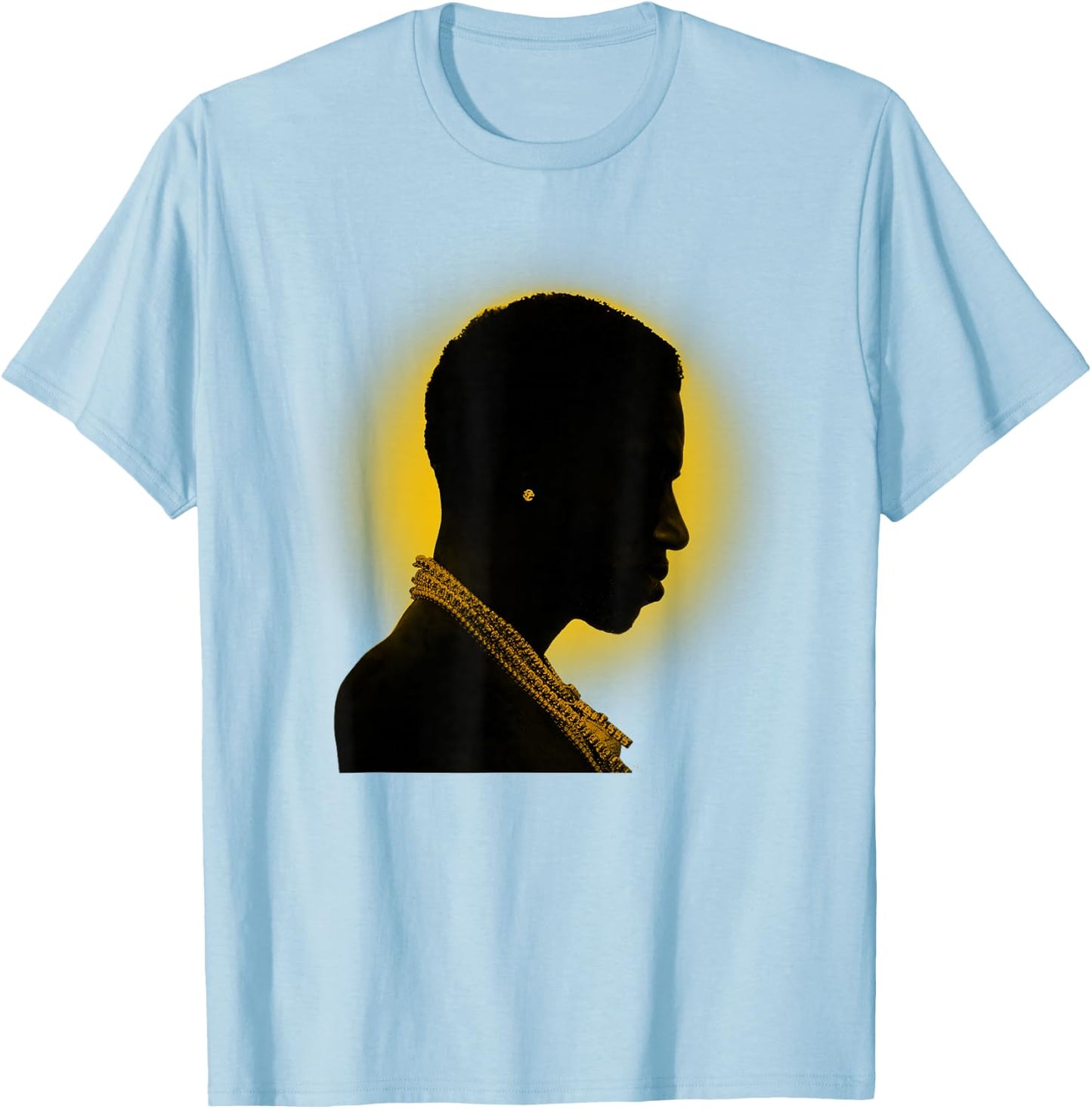 Gucci Mane Silhouette Glow T-Shirt - T-Shirt | Light Blue
